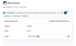 در این بخش، روی “Contract Address”  کلیک کنید. این شما را به صفحه Etherscan، آدرس مخصوص NFT خود هدایت می کند.